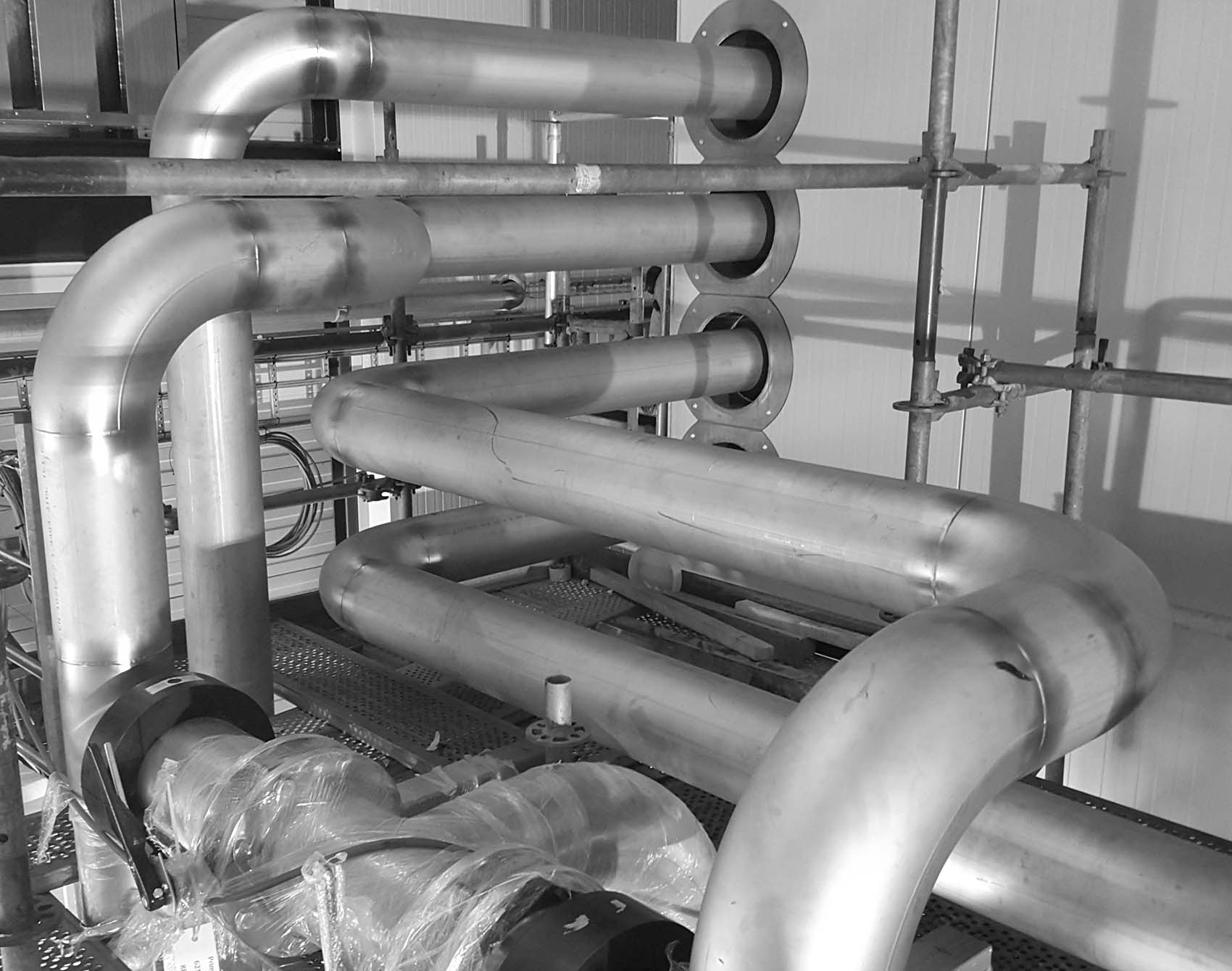 Leidingwerk deegtrommels koeling