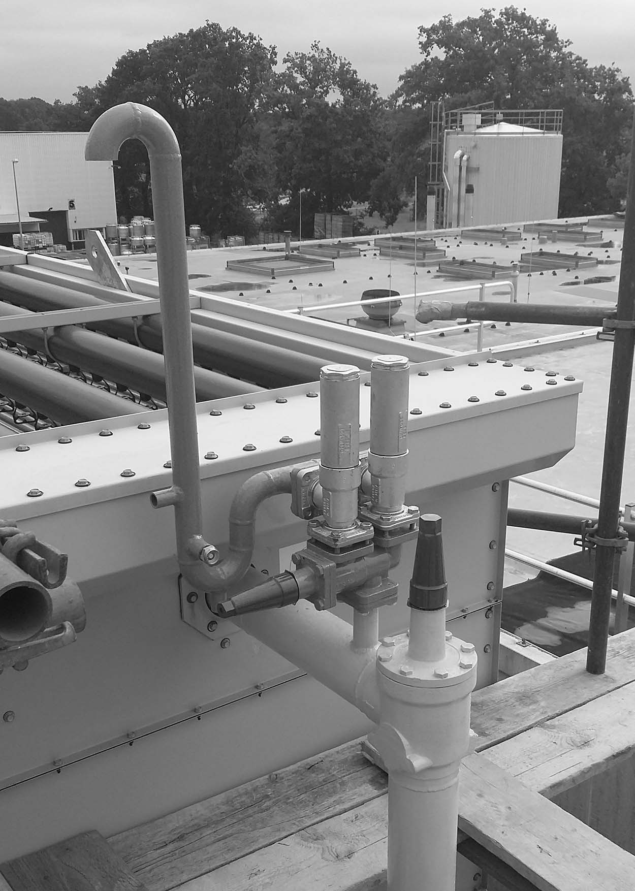 Persleiding en afblaas