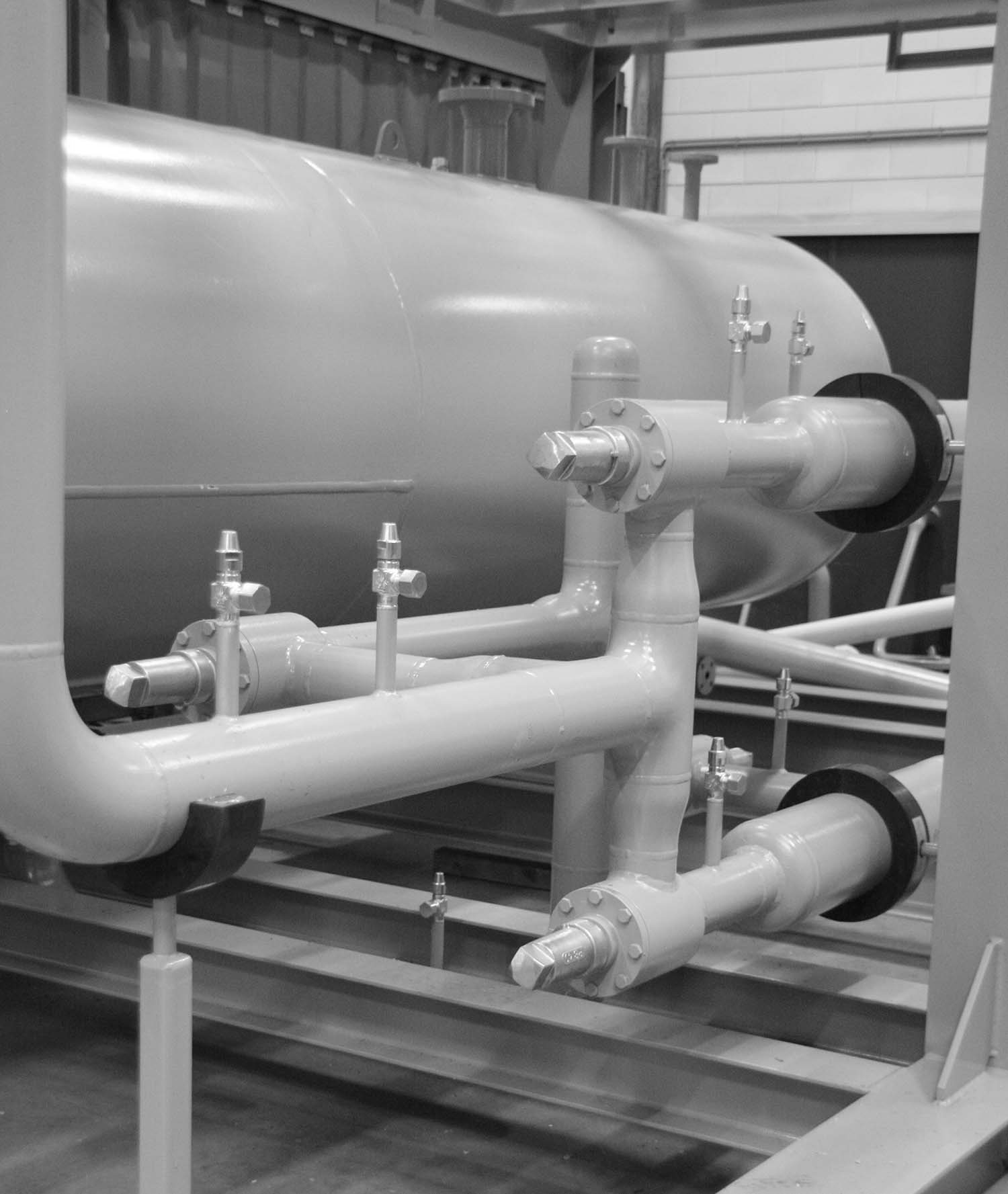 Detail bio propaan skid (na paintjob) tbv Neste Rotterdam Refinery